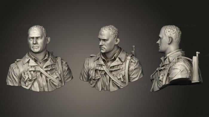 Busts of heroes and monsters (Soldier, BUSTH_1686) 3D models for cnc